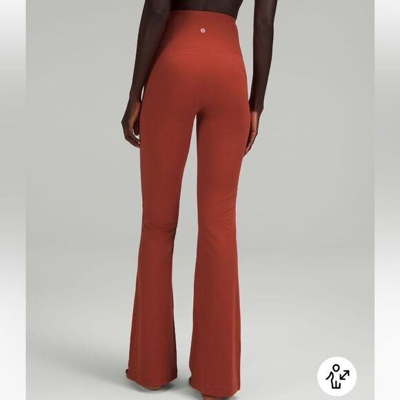 LULULEMON Pant Groove Flare High Rise Pants Cayenne red orange brown nwt perfect - Picture 5 of 6